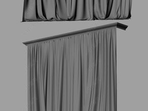 原创精致窗帘帘子遮阳帘3D模型各软件格式设计模型下载